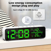 Sensor De Temperatura Y Humedad WiFi Tuya Con Alarma De Tiempo Y Espejo LED Para Decoración De Sala De Estar Pantalla De LED Material ABS - details 12