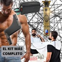 MISTIK  Maquinilla de afeitar y cortar pelo Kit de corte de barba Barbería en casa Kit de cuidado personal Afeitadora USB Regleta Babero o recoge pelo para espejo Buda 2.0 Maquina Hombre regalo reyes navidad MISTIK BEAUTY MADRID - details 3