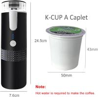 Cafetera portátil inalámbrica compatible con cápsulas molidas y K-Cup - details 2