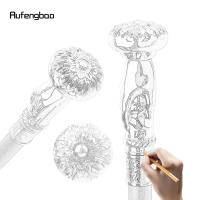 Bastón De Moda Dorado Con Flor Mango Decorativo Elegante Para Fiesta 93cm Con Punta De Goma Material De Acero - details 1
