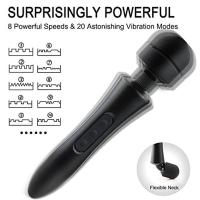 Super Potente portátil de mano masajeador para el material profundo USB carga impermeable ABS Silicona - details 1