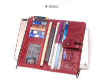 Cartera De Mujer HUMERPAUL De Cuero Genuino Con Bloqueo RFID Gran Capacidad Monedero Y Bolsillo Para Teléfono Móvil - details 13