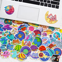 Packs De Pegatinas Espaciales 50pcs Planetas Meteoritos Y Astronauta Diversas Tamaños Resistentes Al Agua Para Laptop Y Teléfono - details 1
