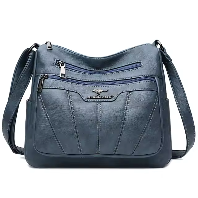 Bolso De Hombro Para Mujer En Cuero Suave Lujo 2023 Bolso De Mano De Diseñador Marca Grande Capacidad Bolsos Cruzados - 1
