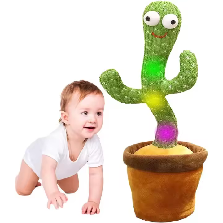 Juguete Eléctrico De Cactus Que Danza Y Habla Con 120 Canciones Peluche Educativo Para Niños Regalo De Cumpleaños - 1