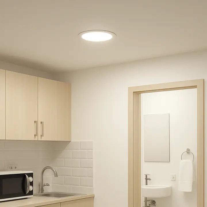 Jandei - Downlight LED 15W Marco Cuadrado Blanco de Empotrar. Ideal para Salón, Dormitorio, Pasillo, Oficina, Driver Incluido. Dimensiones 200x200mm - 1