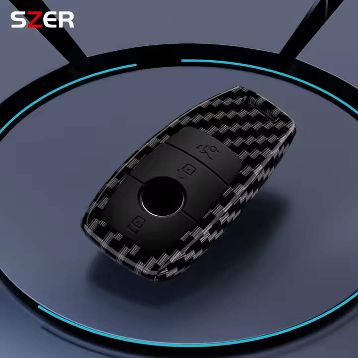Funda De Llave De Coche Carbono ABS Para Mercedes Benz a C E S G Class GLC CLE CLA GLB GLS W177 W205 W213 W222 X167 AMG - 1