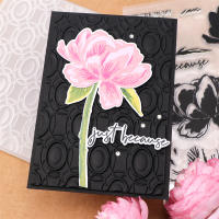 Carpeta De Emboss 3D Ovalo Doodle Sólido Y Hueco Para Scrapbooking Y Manualidades DIY Texturizado Stencil - details 5