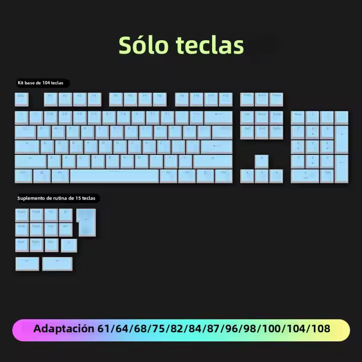 Romoral PBT Keycaps 119 Keys OEM Perfil Personalizable Para Teclas De Teclado MX Switch Meccanico Accesorios De Teclado Y Ratones - 1
