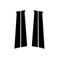 4Pcs Pilares Negros Brillantes Para Chevrolet Aveo Hatchback 2011-2015 Adornos De Puerta Y Ventana Cubierta De Pegatinas - details 2