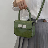 Bolso Cuadrado Pequeño Para Mujer Con Patrón De Cocodrilo Moda Versátil De Alta Gama Bolso De Mano De Hombro Y Cruzado - details 11