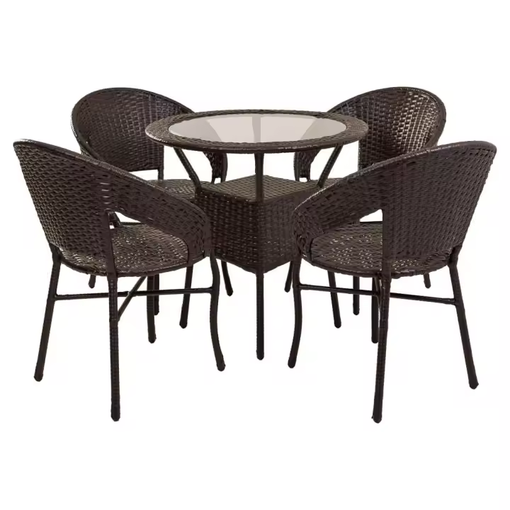 WANDERLUST DECO Conjunto Mesa y 4 Sillones para Exterior - Moderno y Elegante - 1