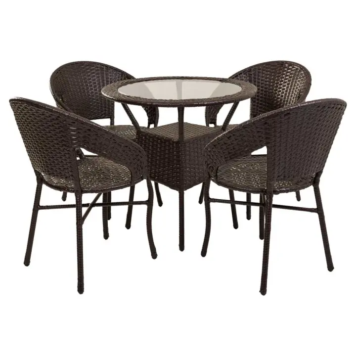 WANDERLUST DECO Conjunto Mesa y 4 Sillones para Exterior - Moderno y Elegante - 1