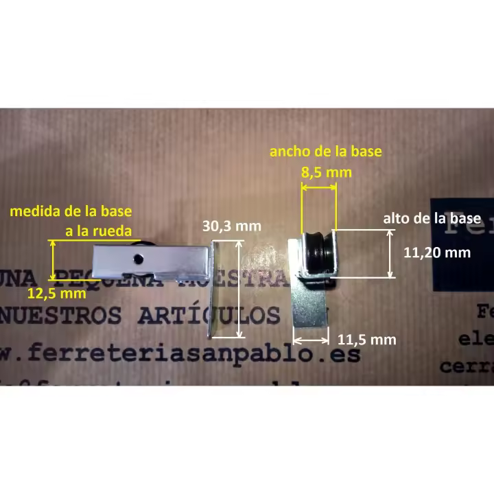 10 RUEDAS DE VENTANA O PUERTA CORREDERA VITRINA CON SOLAPA PARA RECAMBIO DE CORREDERAS DE ALUMINIO - 1