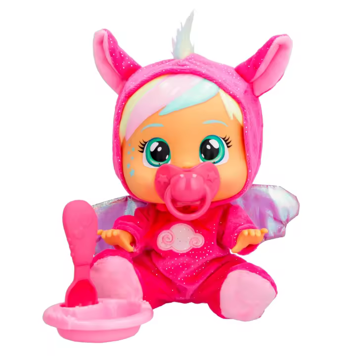 BEBÉS LLORONES Loving Care Fantasy Hannah | Muñeca bebé Que Llora lágrimas de Verdad con Pijama y 3 Accesorios - Juguete y Regalo para Niños y Niñas de 3 Años - 1