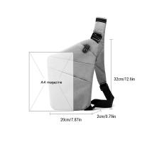 Bolsa De Pecho Multifuncional Para Hombres Y Mujeres Ligera De Viaje Sling Exterior Moda Casual Negocios Izquierda/Derecha - details 5