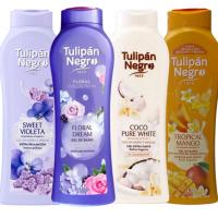 Pack de 4 geles de ducha tulipán negro – pack floral con coco y mango. increíble aroma, hidratación para la piel, ideal para regalo. producto fabricado por briseis en españa pack de 4 geles de ducha tulipán negro - details 0