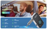 Adaptador De Audio AUX Para Coche Bluetooth 5.3 Transmisor Y Receptor Sin Cable Con Jack De 3.5mm Para Altavoces TV Y Auriculares - details 0