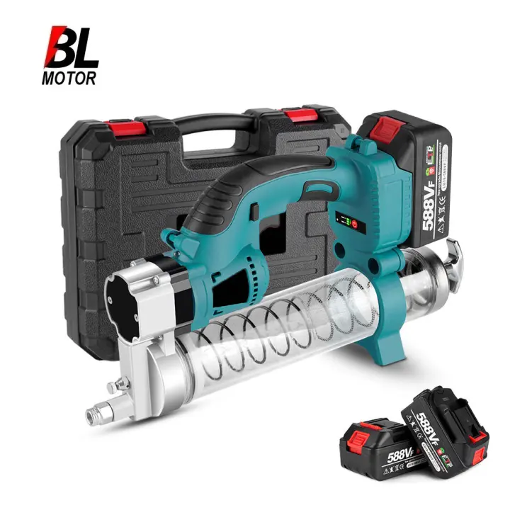Pistola engrasadora eléctrica inalámbrica para mantenimiento de aceite lubricante de coche, herramienta eléctrica de alta presión para batería Makita de 18v, 10000PSL Pistola eléctrica de mantequilla Sin batería - 1