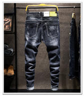 Nuevos Jeans Rotos De Verano 2024 Para Hombre Corte Slim-fit Denim Algodón Estilo Coreano Moda Prenda Versátil Con Elasticidad - details 2