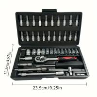 Juego De Herramientas De Mantenimiento Automotriz 46 Piezas Llave De Fijación Conjunto De Reparación De Motocicleta Con Llave De Desgaste - details 1