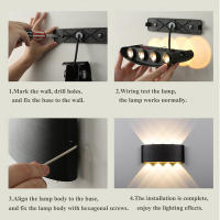 Lámpara De Pared Exterior IP65 Impermeable LED 85-265V Para Decoración Del Hogar Jardín Puerta Garage Pasillo Interior Lámpara De Exteriores - details 13