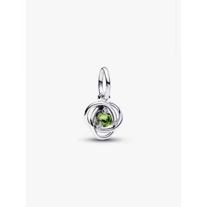 Pandora - Charm Colgante Círculo DE LA Eternidad Verde Spring-Plata de Lei - 1