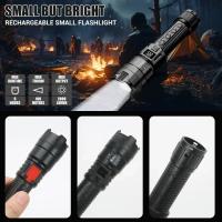 Linterna Táctica LED De Alta Potencia 2000LM Con Pantalla Y Luz USB Para Camping Pesca Emergencias Zoom Luz De Lectura - details 11