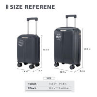 S7 STAR Juego de 2 maletas de viaje, Báscula de equipaje, Carcasa Ligera de PP, Asa con bloqueo a 3 alturas,Maleta grande, mediana y de cabina con un neceser,Trolleys,Maleta con ruedas Silenciosas giratorias para equipaje ,Cerraduras de combinación - details 1