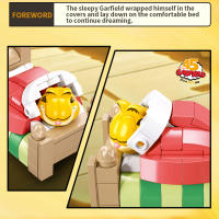 Bloques De Construcción Para Niños Garfield Serie Vida Familiar Figuras De Anime Gato Cartoon Modelo DIY Juguetes Regalos De Fiestas - details 12
