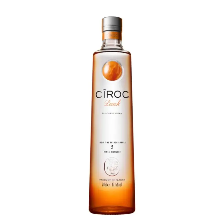Vodka Ciroc Melocotón - Botella 70 CL - Destilado 5 Veces - 37,5% - 1