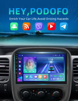 Podofo Radio de coche Android 2 Din para Renault Trafic Opel Vivaro 2015 Carplay 8+128GB AI Voice WIFI+4G DSP GPS Navegación Multimedia Reproductor de Video - details 0