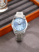 Reloj De Pulsera De Lujo Clásico Para Hombres Con Fecha Y Correa De Acero Inoxidable Deportivo Y Casual Con Marcas Arábigas Resistente Al Agua - details 6