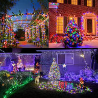 Luz De Fairy Solar De 32M/42M Para Jardín Exterior Decoración Navideña Con 8 Modos Timable Hilo De Luces De Jardín Festivo - details 7
