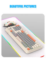 Teclado Y Ratón USB K820 Iluminados Para Juego Ergonómicos Con Funciones Multimedia Para Oficina Y Hogar Compatible Con Laptop Y Desktop Para Hombres Y Mujeres - details 18