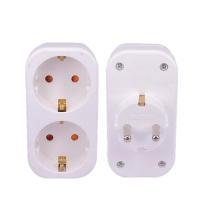 Adaptador De Enchufe Europeo 1 a 2 1 a 3 1 T 4 Vías Estándar EU Extensor De Enchufe De Viaje Protector Antisalpicaduras - details 0
