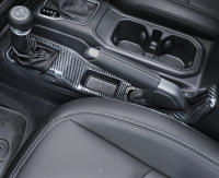 Cubierta De Decoración Para Portavasos Del Panel De Cambio De Marchas 4WD Para Jeep Wrangler JL 2018-2023 ABS Fibra De Carbono Roja Accesorios De Interior - details 3