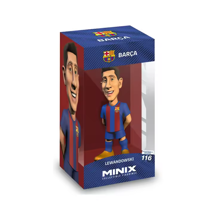 Figura MINIX Lewandowski. FC Barcelona. Football Stars.  Bandai - 1