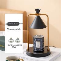 Lámpara De Mesa Decorativa De Vela Lámpara De Aromaterapia Para Derretir Cera Con Vidrio Blanco Moderna Para Dormitorio - details 3