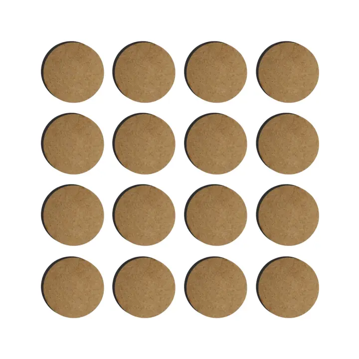Silu - 40 Bases Redondas de Madera 32mm para Miniaturas – Peanas para Wargaming, Juegos de Mesa y Modelismo - 1