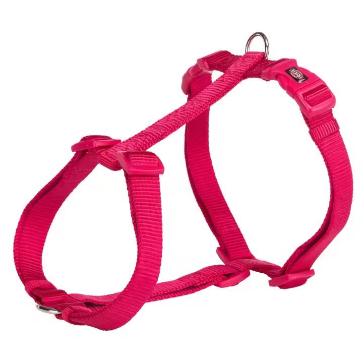 TRIXIE Premium H-harness, S–M: 42–60 cm/15 mm, fuchsia - 1