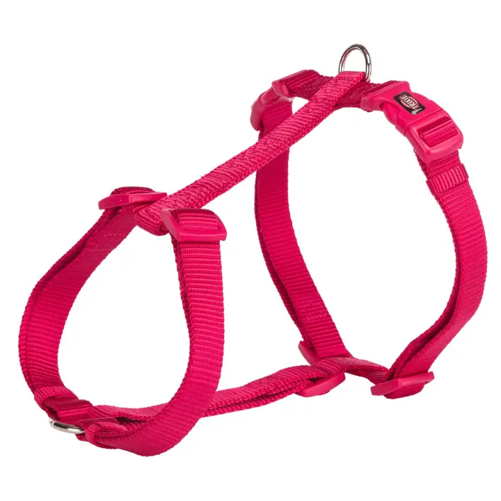 TRIXIE Premium H-harness, S–M: 42–60 cm/15 mm, fuchsia - 1