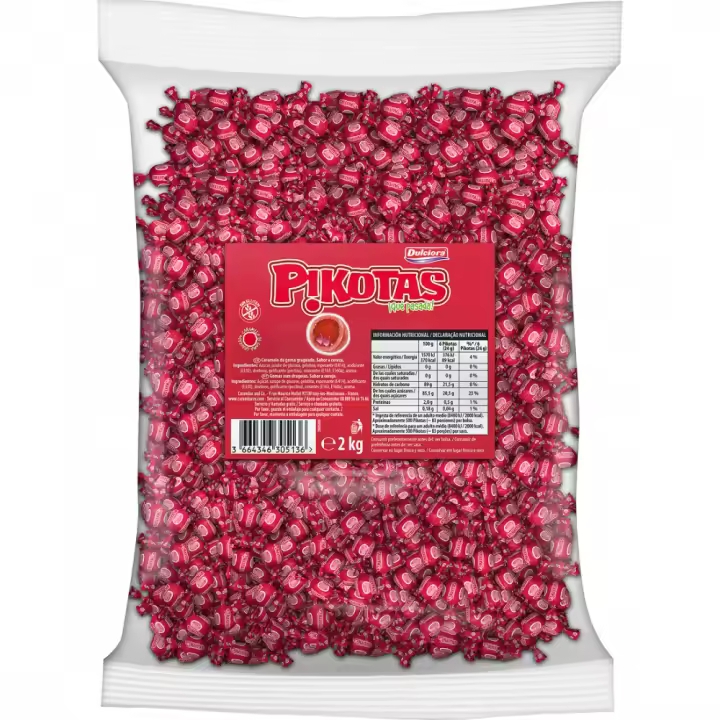 Pikotas Dulciora Cereza Bolsa 2 Kg - Picotas Cereza - Caramelos Pikotas Sabor CEREZA - 1