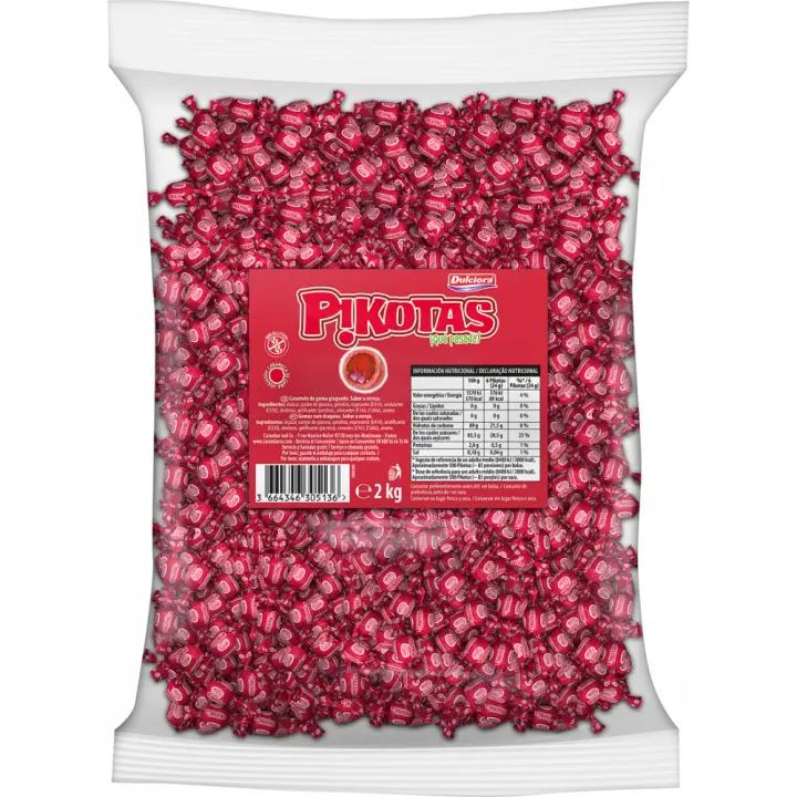 Pikotas Dulciora Cereza Bolsa 2 Kg - Picotas Cereza - Caramelos Pikotas Sabor CEREZA - 1