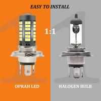 1Pc 3030 75smd BA20D/H4/P15D LED Farol De Motocicleta Bombilla De Iluminación Alta Y Baja Lámpara De Moto 12V 6500K - details 3