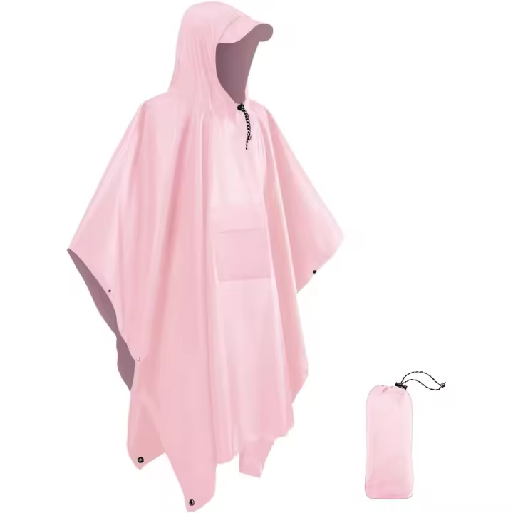 Poncho de lluvia poncho reutilizable impermeable para adultos impermeable Ligero impermeable para Aire Libre camping - 1