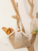 Bolsa De Compras Portátil Y Reutilizable De Malla Para Frutas Y Verduras Bolsa Plegable Para Supermercado Con Doble Capacidad - details 5