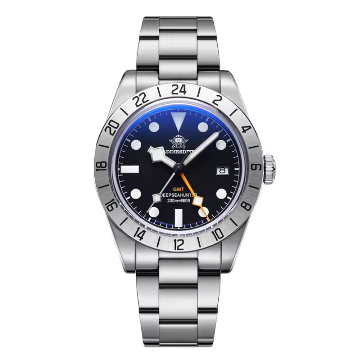 Reloj Deportivo De Hombre ADDIESDIVE 39mm Cristal De Vidrio Con Esferas Luminosas Resistente Al Agua 20Bar GMT Para Natación Y Diversión - 1