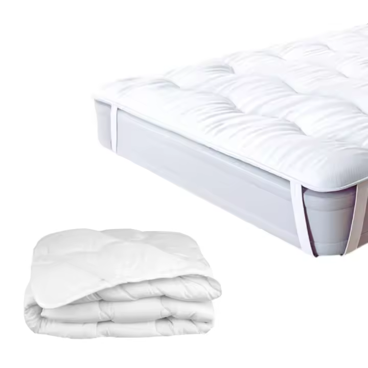 Topper con elástico Mayor comodidad para su colchón Doble para Cama de 2 plazas - 1