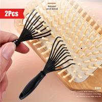 2pcs Mini Peine Y Cepillo De Cabello Con Manija Incorporada Herramienta Limpiadora Accesorios Utensilios De Higiene Personal - details 3